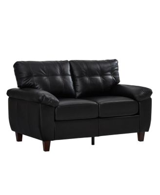 28 inches Modern 2-Piece Faux Leather Sofa with Storage