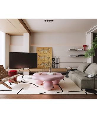 Cloud Shaped Coffee Table, Petal-Shaped Modern Minimalist Table