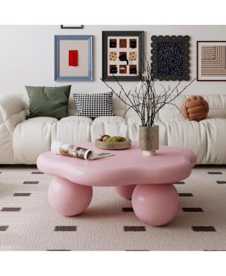 Cloud Shaped Coffee Table, Petal-Shaped Modern Minimalist Table