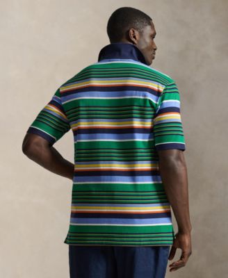 Men's Big & Tall Striped Mesh Polo Shirt