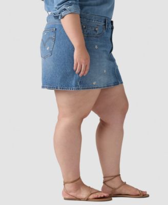 Plus Size Cotton Iconic 501&reg; Mid-Rise Denim Skirt