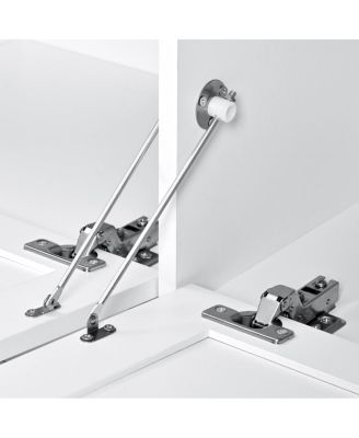 Elegant APP Controlled LED Hall Tree with Roman Column Design & Storage Bench