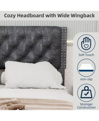 Velvet Upholstered Queen Bed - Luxurious & Peaceful Master Bedroom Focus