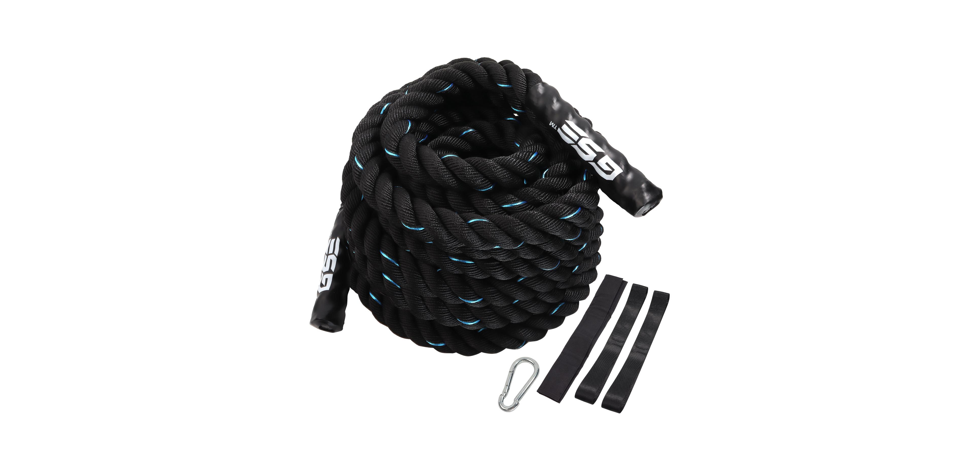 Gse Games & Sports Expert 1.5" Diameter Battle Rope, Workout Battle Ropes for Home Gym & Outdoor (40FT)