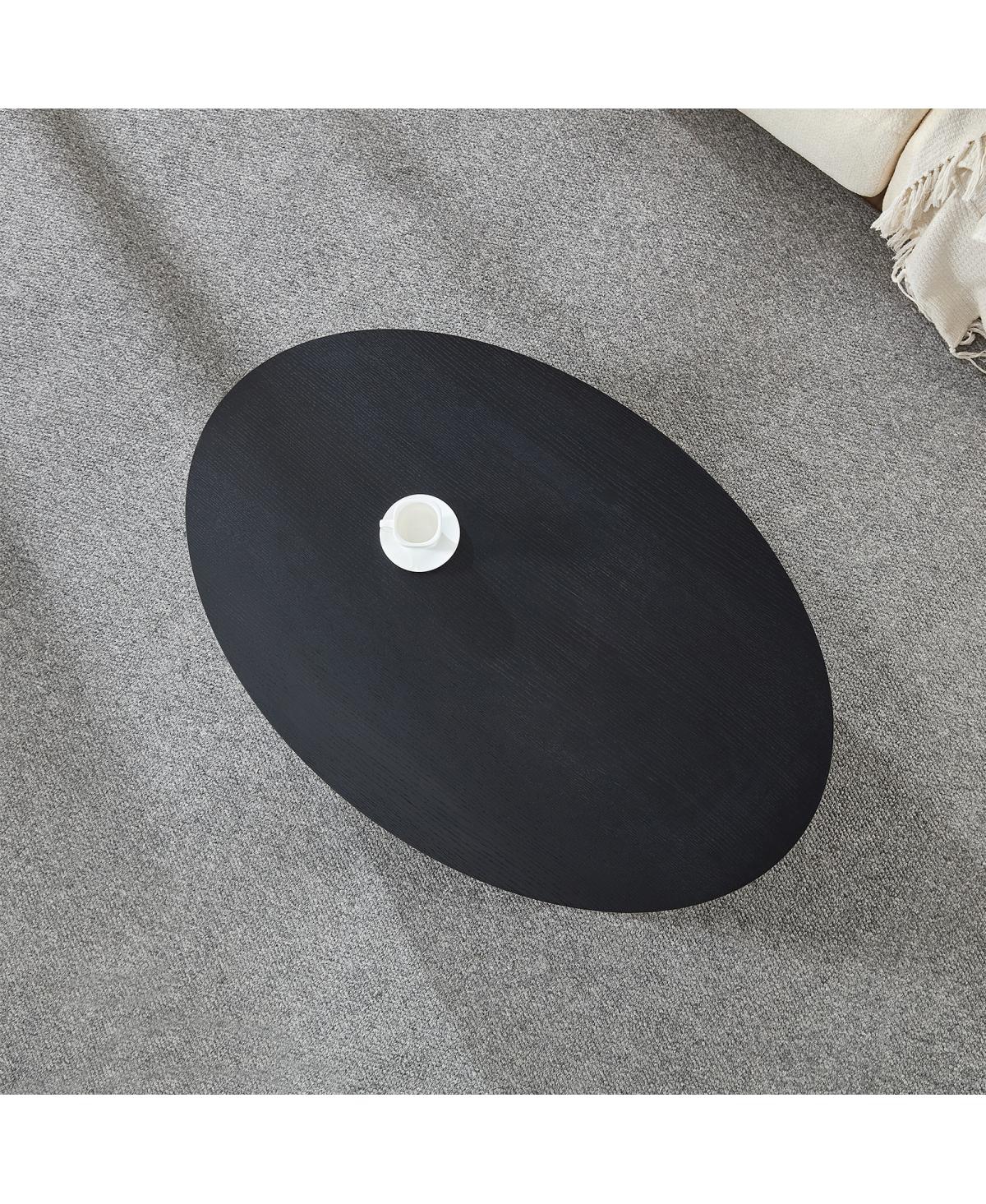 Streamdale Furniture Modern Luxury Oval Coffee Table Center Table for Living Room