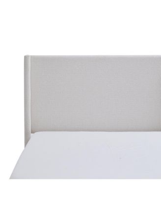 Streamdale  Boucle Wingback Platform Bed -  No Box Spring Needed