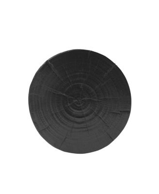 Outdoor Side Table, Hollow Design, Patio Garden Stool, Black Concrete