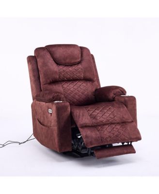 Oversized Power Lift Recliner Massage Chair for Elderly, USB/Type-C Ports