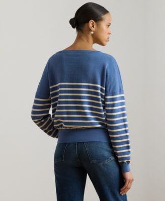 Women's Boat Neck Long-Sleeve Sweater