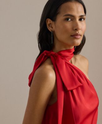 Women's Halter Neck Tie Detail Top