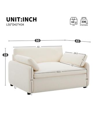 Streamdale Oversized Chenille Sofa Chair, Wide Seat Accent Chair, Modern Comfy Armchair