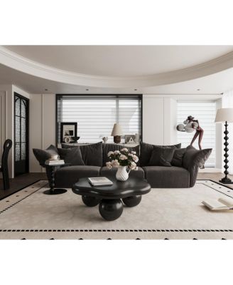 35" Cloud Shaped Coffee Table, Petal-Shaped Modern Minimalist Coffee Table