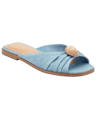 Women's Dalani Ornamented Ruched Flat Slip-On Sandals