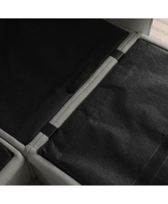 85" Chenille Modular Sectional Sofa with Storage Ottoman