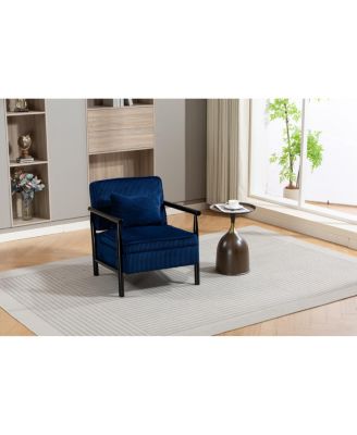 Storage Chair, Mid Century Modern Accent Chair with Wood Frame