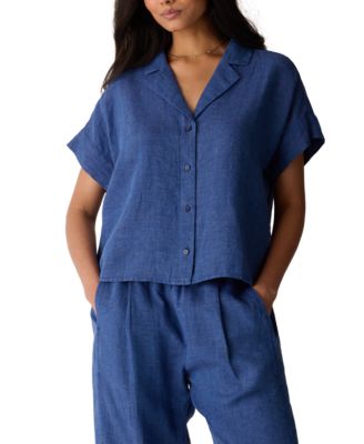 Women's Notch Collar Shirt, Regular & Plus Size