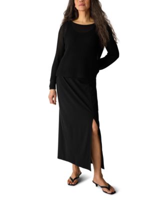 Women's Side-Slit Maxi Skirt, Regular & Plus Size