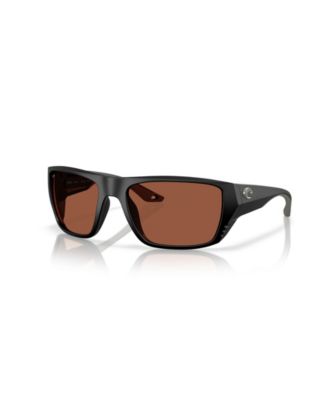 Men's Rectangle Finlet Polarized Sunglasses, 6S9118