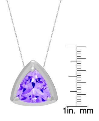 2-Pc. Genuine Blue Topaz (2.98 ct. t.w.) Trillion Pendant Necklace and Stud Earrings Set in Sterling Silver. Also Available in Amethyst.