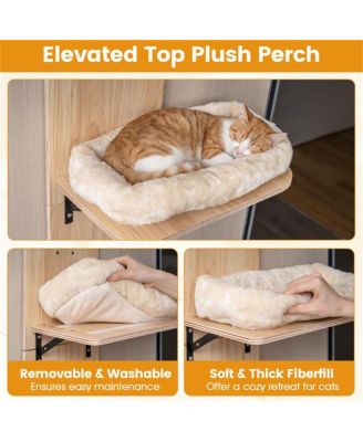 Height-Adjustable Door Cat Tree, 5-Level No-Drill Climber for Apartments