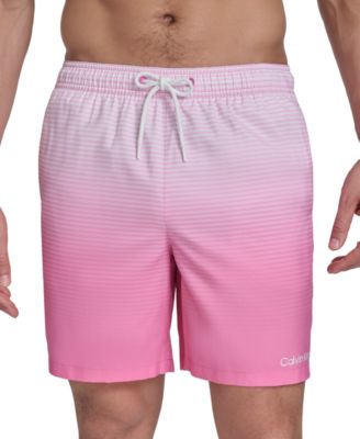 Men's Gradient Striped 7" Volley Swim Trunks
