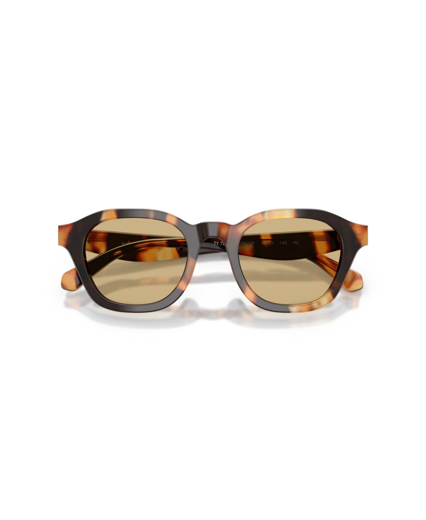Женские солнцезащитные очки Tory Burch Round Sunglasses, TY7235D, цвет: Черепаховый — фото 4