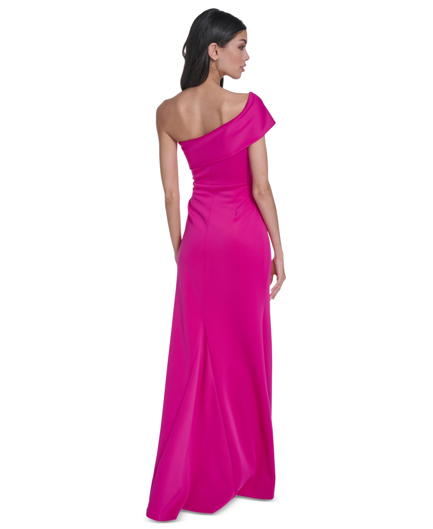 Women's One-Shoulder Side Tucks Gown