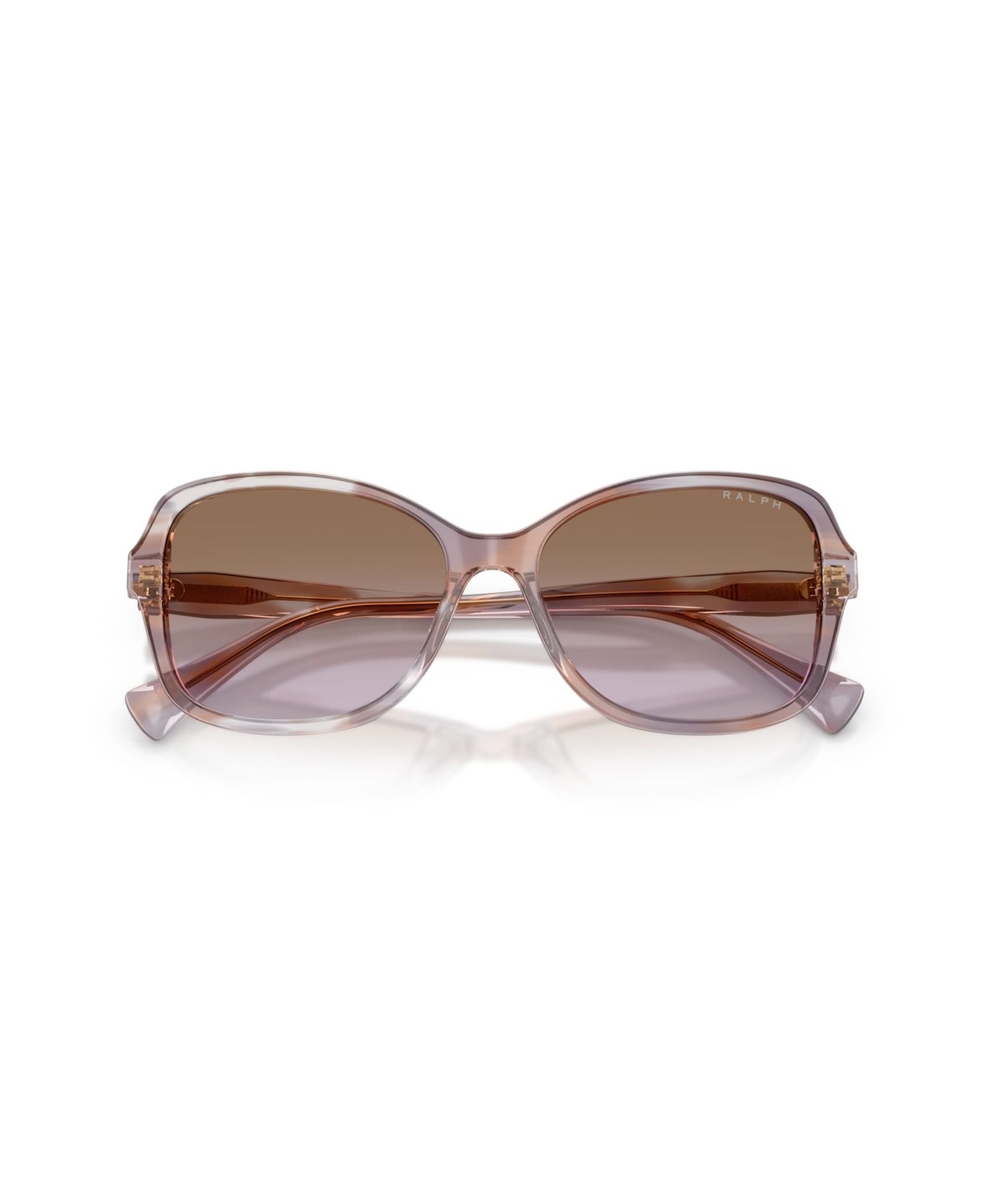 Женские солнцезащитные очки Ralph by Ralph Lauren Square Sunglasses, RA5351U, цвет: Полосатый коричневый — фото 4