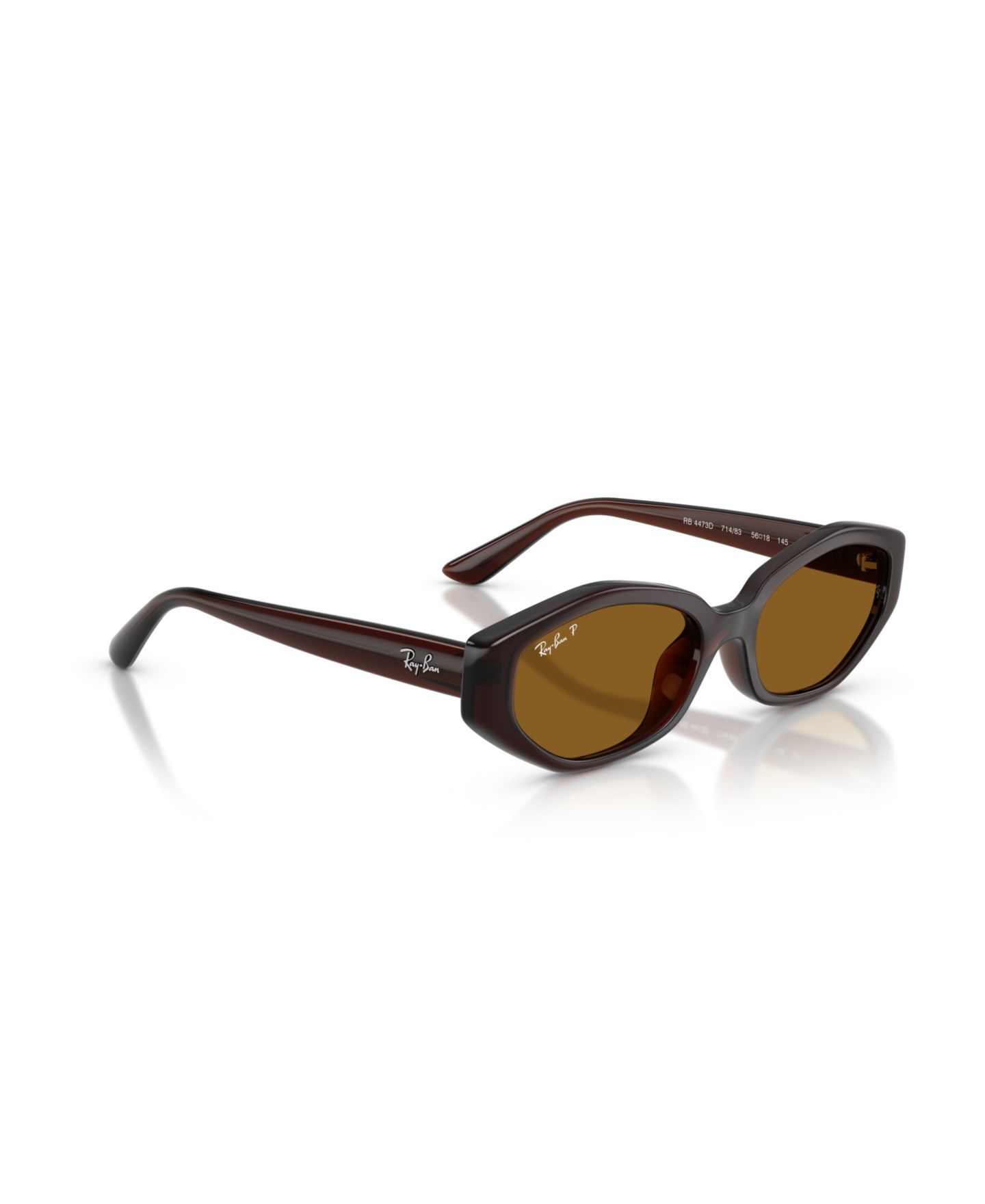 Солнцезащитные очки Ray-Ban Unisex Geometric Polarized Sunglasses, RB4473D, цвет: Тёмный коричневый — фото 6