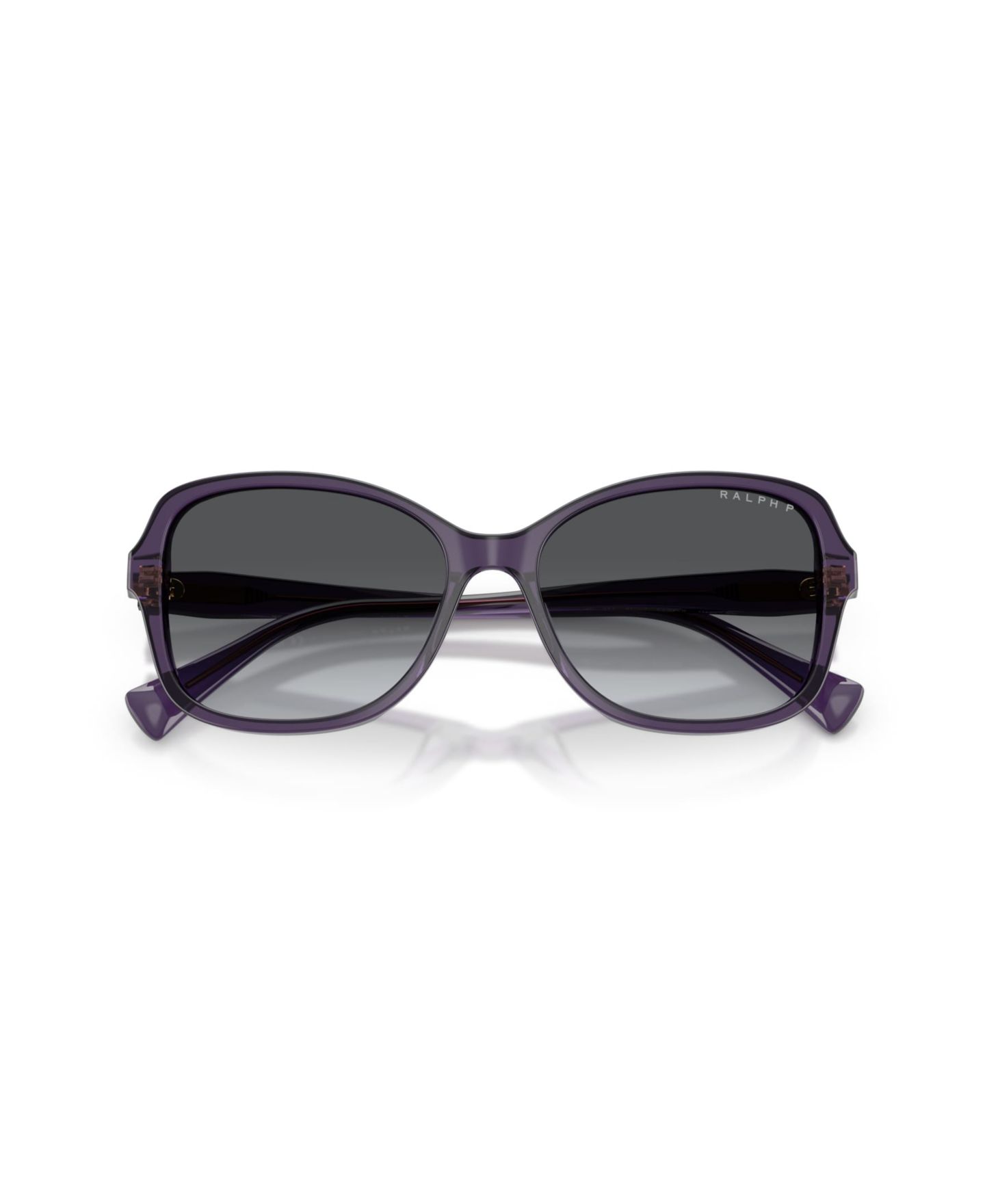 Женские солнцезащитные очки Ralph by Ralph Lauren Square Polarized Sunglasses, RA5351U, цвет: Синий прозрачный — фото 5