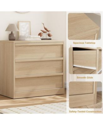3 Drawer Dresser for Bedroom, Nightstand 3 Chest of Drawers with Large Storage, Small Modern Dresser Organizer Bedside Table for Living Room