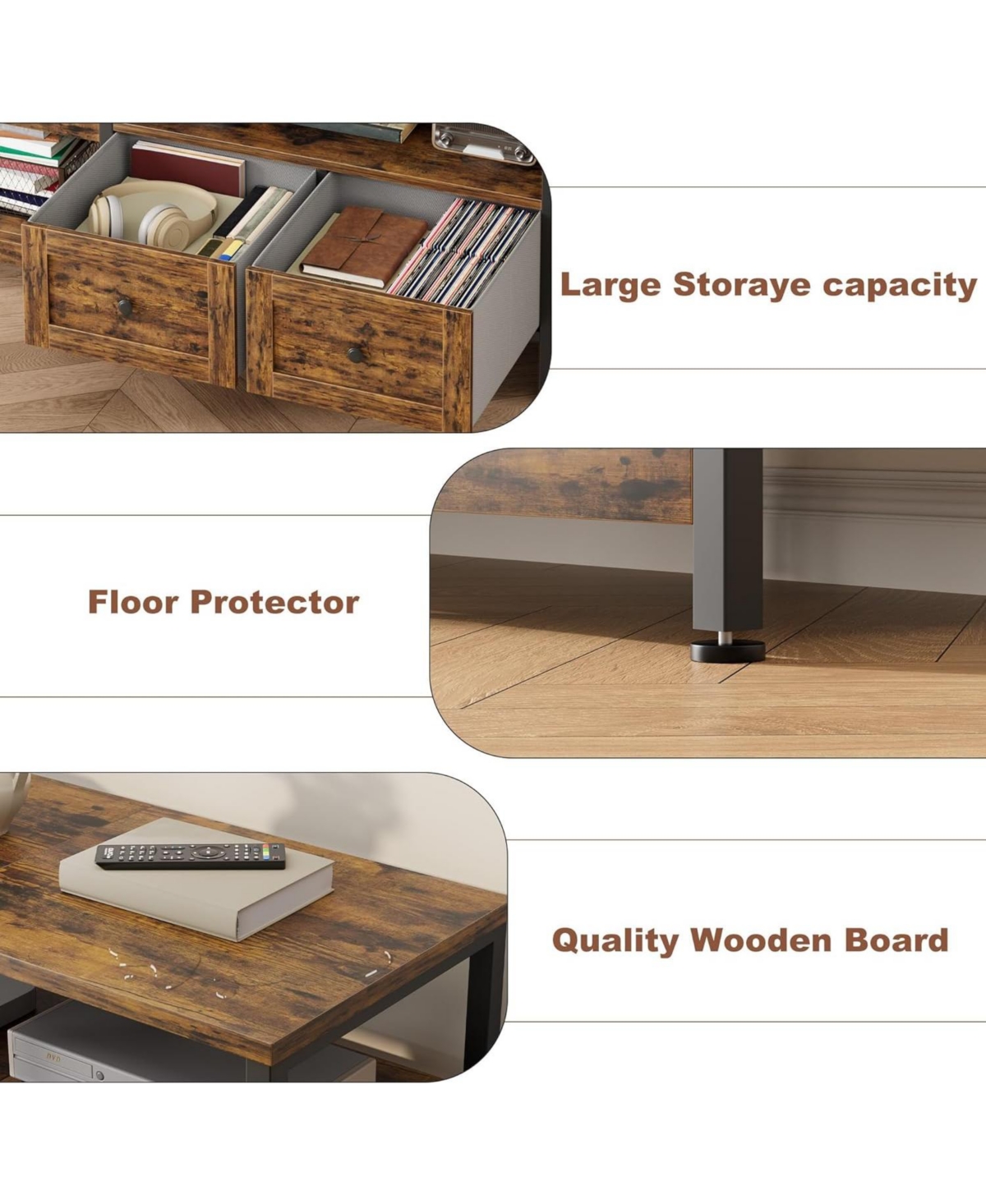 gaomon 79" Tv Cabinet with Drawers & Shelves