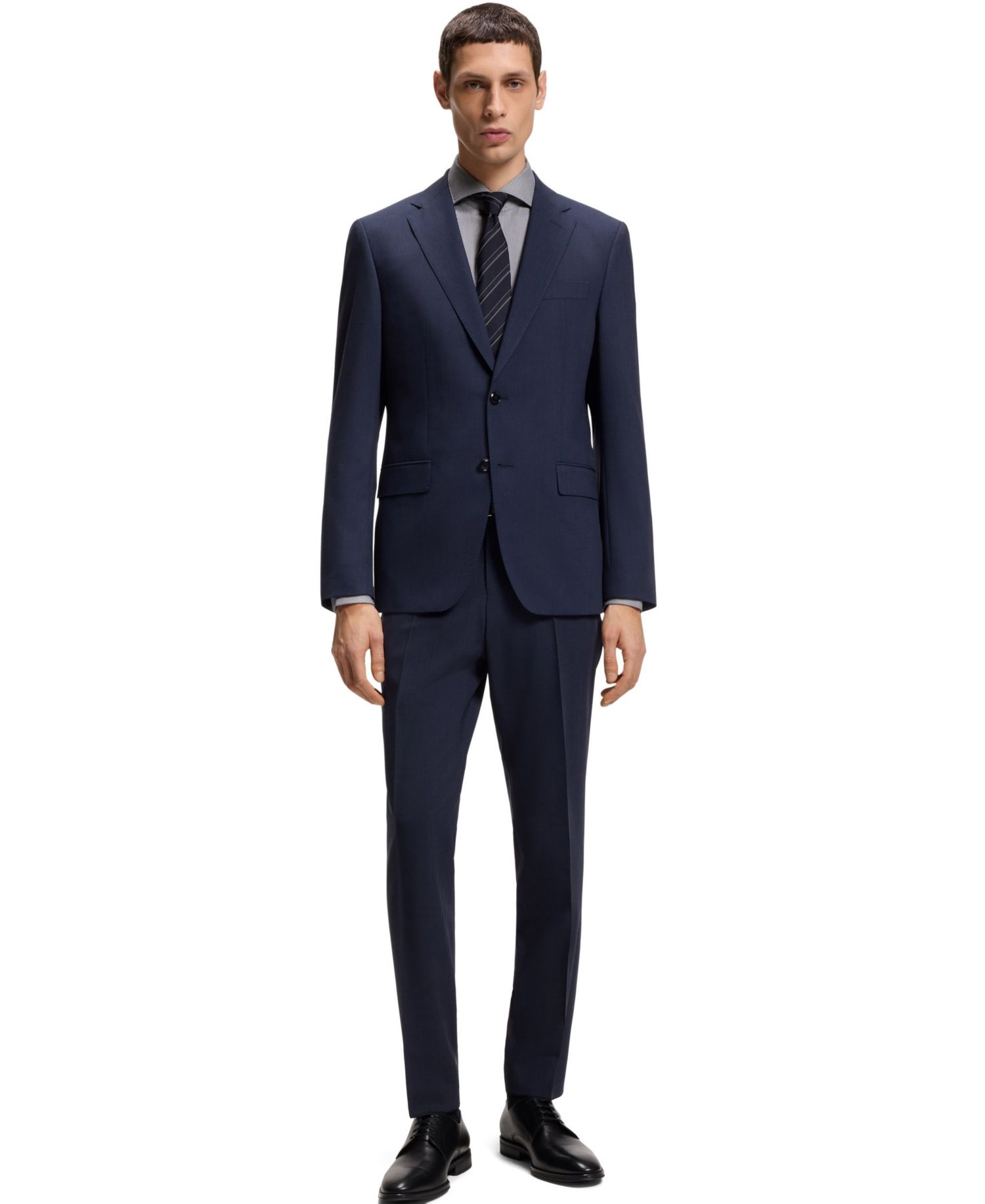 Men's Stretch Cotton Structured Slim-Fit Dress Shirt