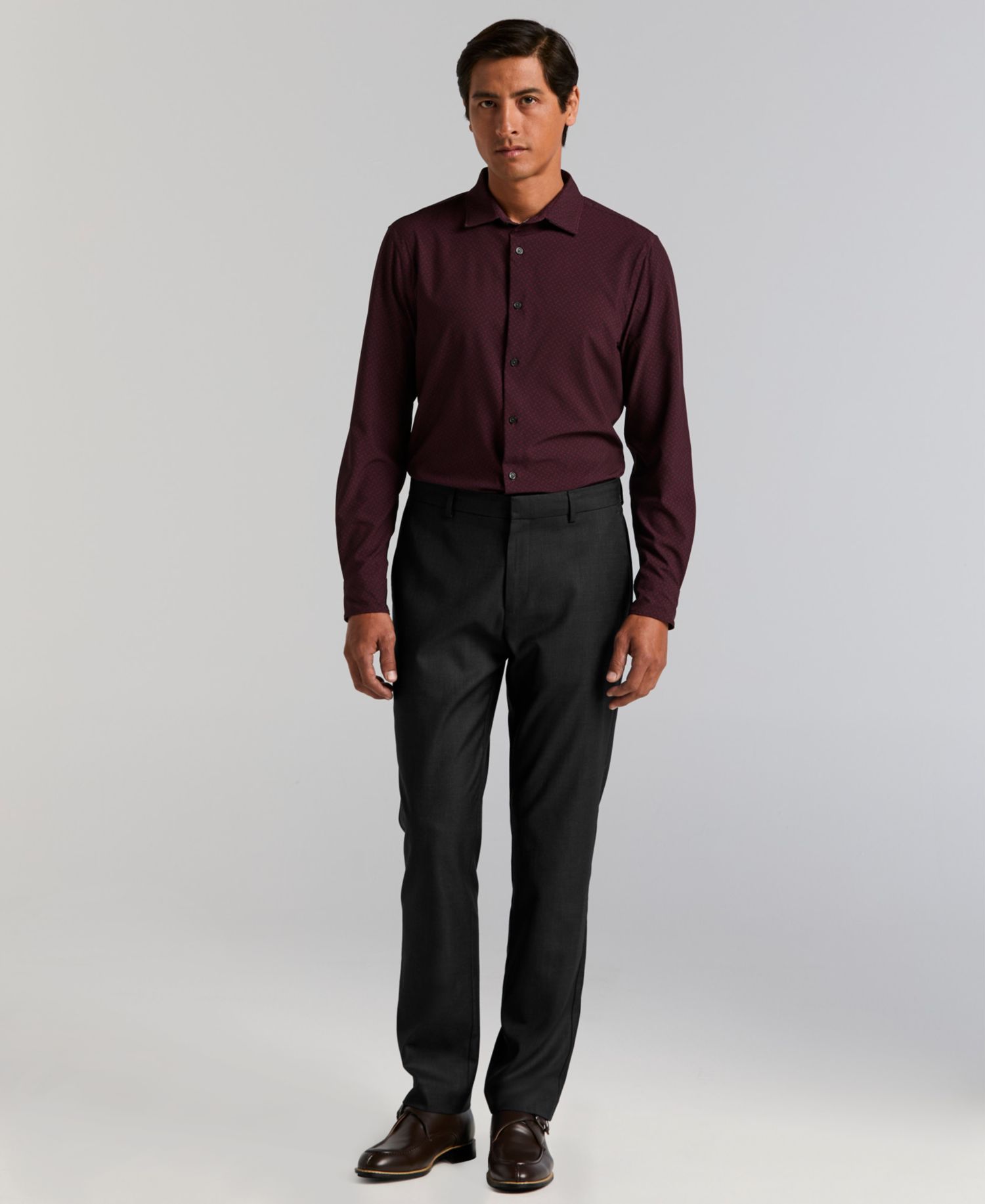 Men's Modern-Fit Sharkskin Dress Pants