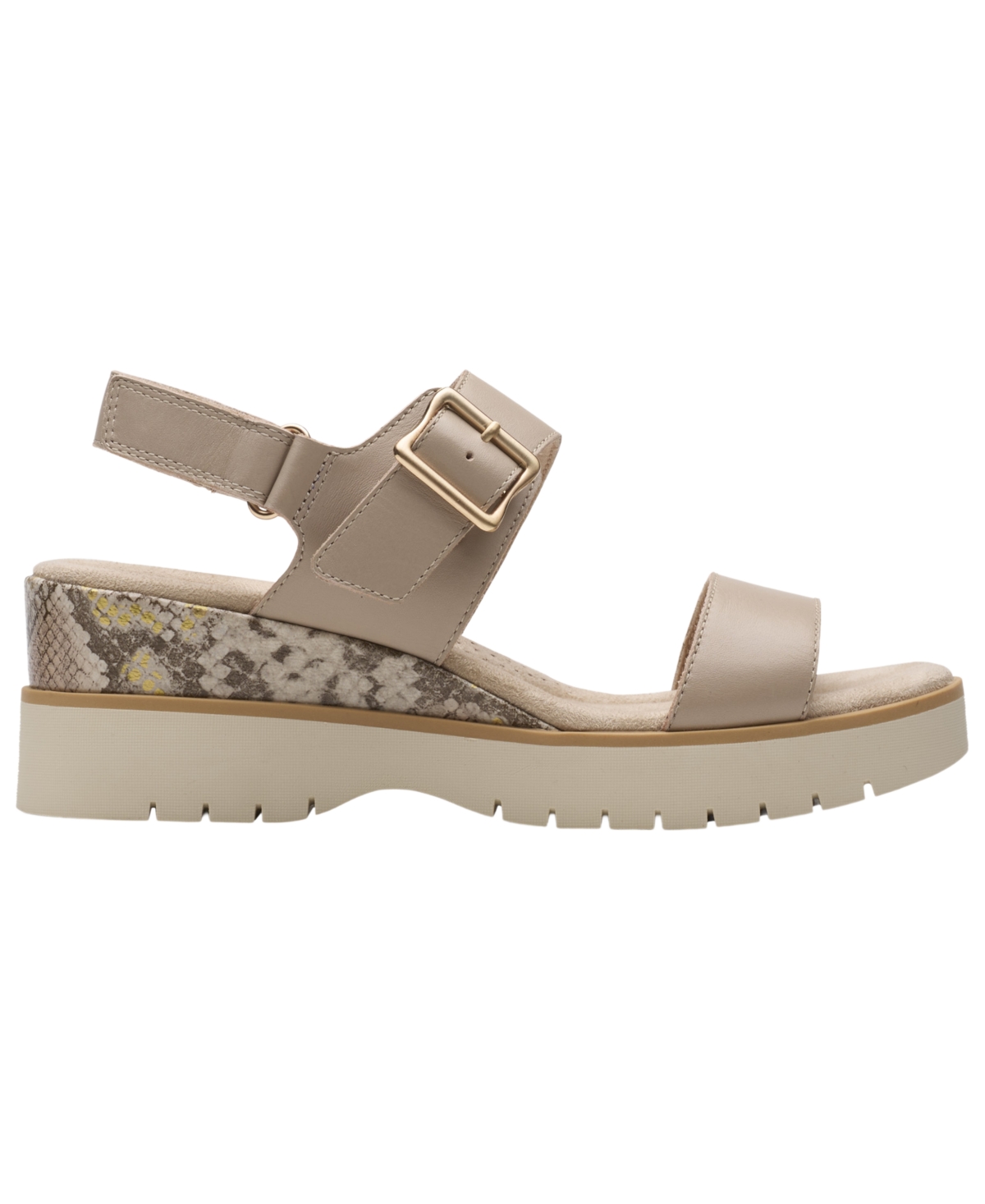 Clarks Women's Diaz Rose Wedge Round Toe Sandals