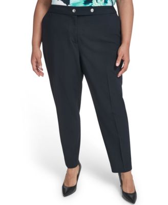 Plus Size Mid-Rise Slim Leg Pant