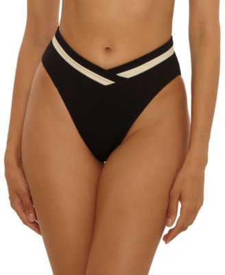 Women's Color-Block High-Waist Swim Bottoms