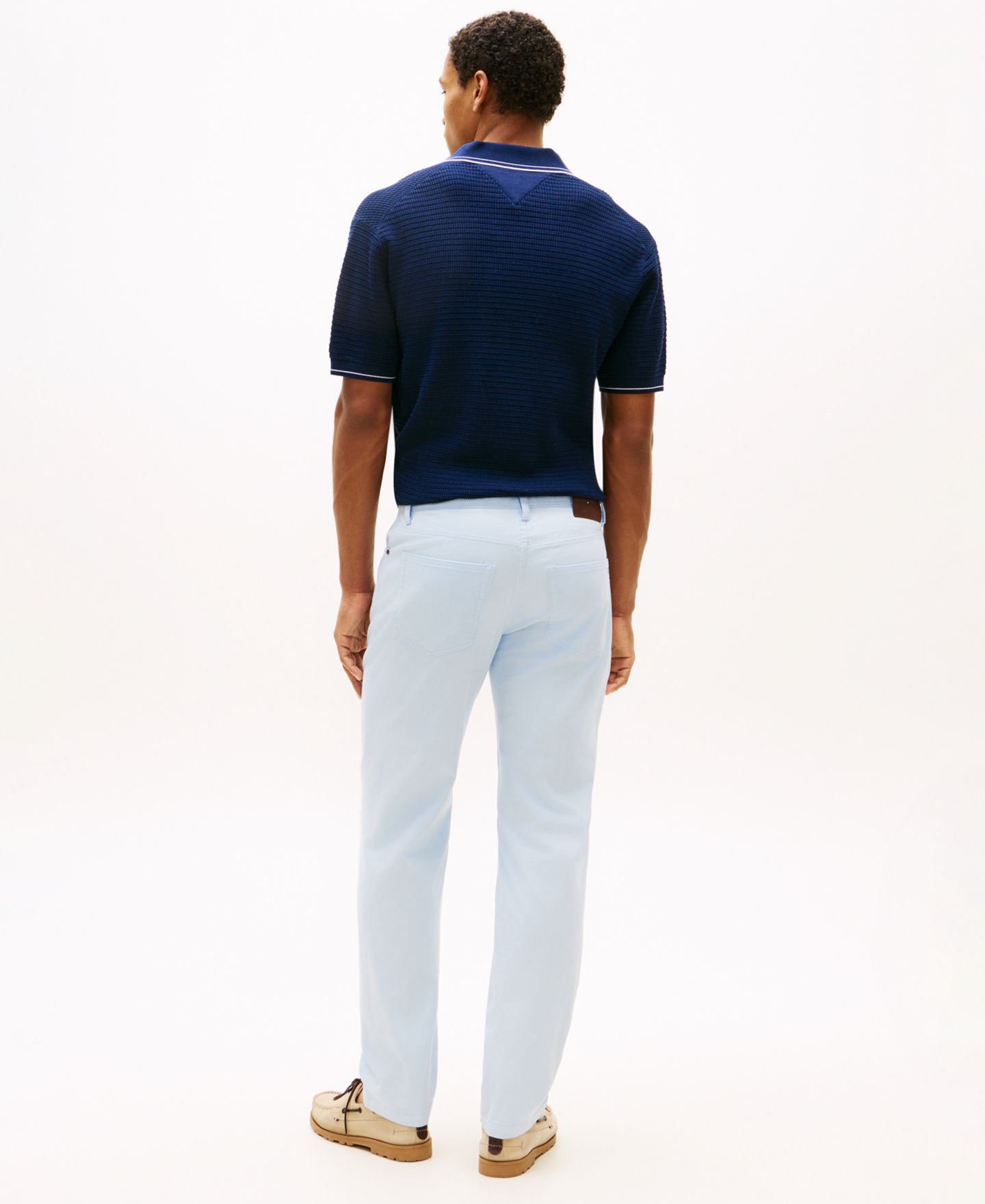 Мужские брюки Tommy Hilfiger Denton Straight-Fit Five-Pocket Stretch Twill, цвет: Синий — фото 4