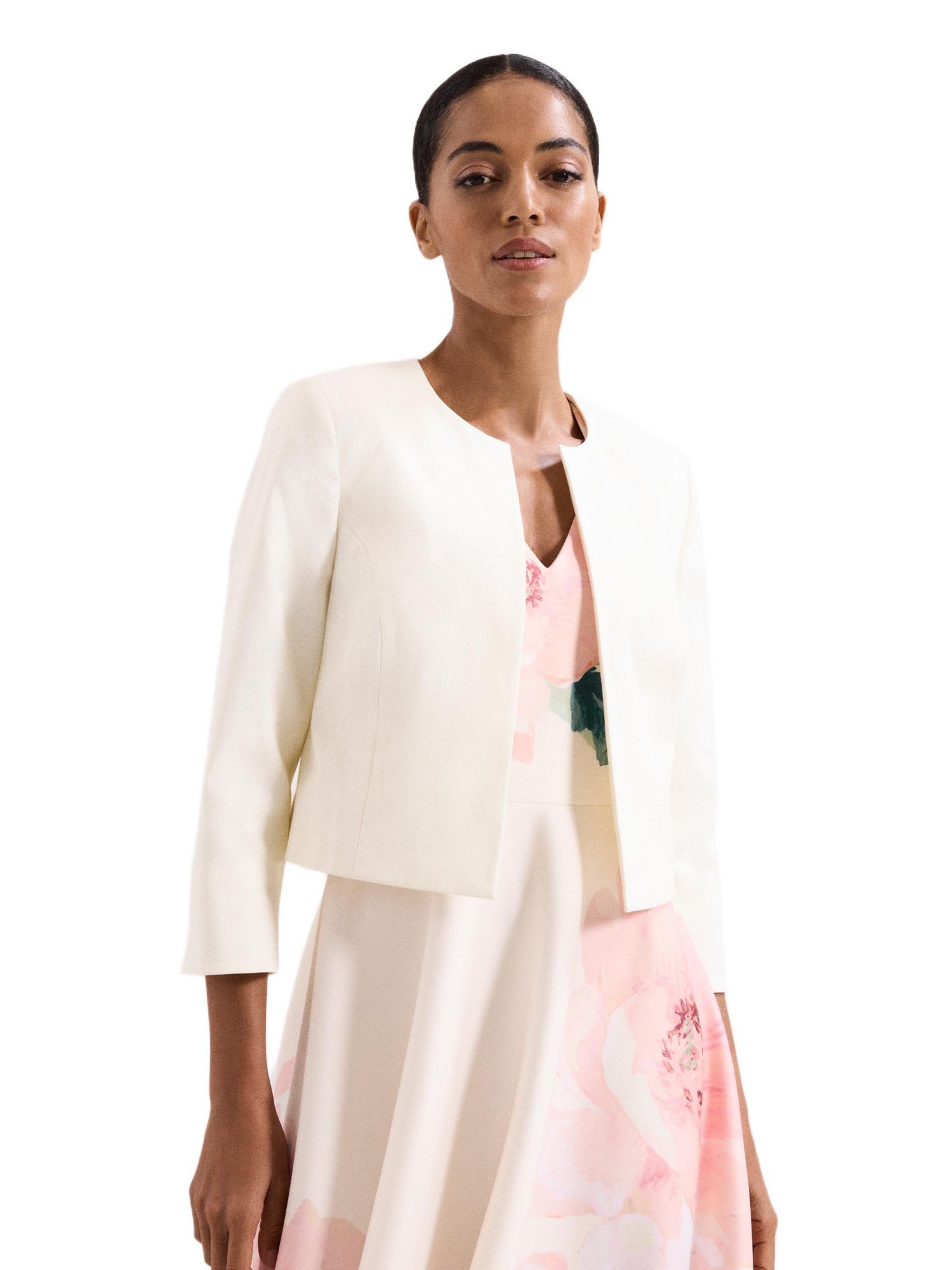 Women's Tailored Cropped Round Neck Jacket