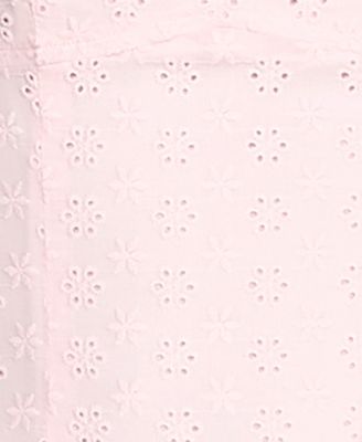 Juniors' Scoop Neck Eyelet Dress