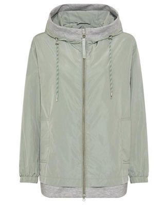 Women's Mixed Media Hooded Jacket