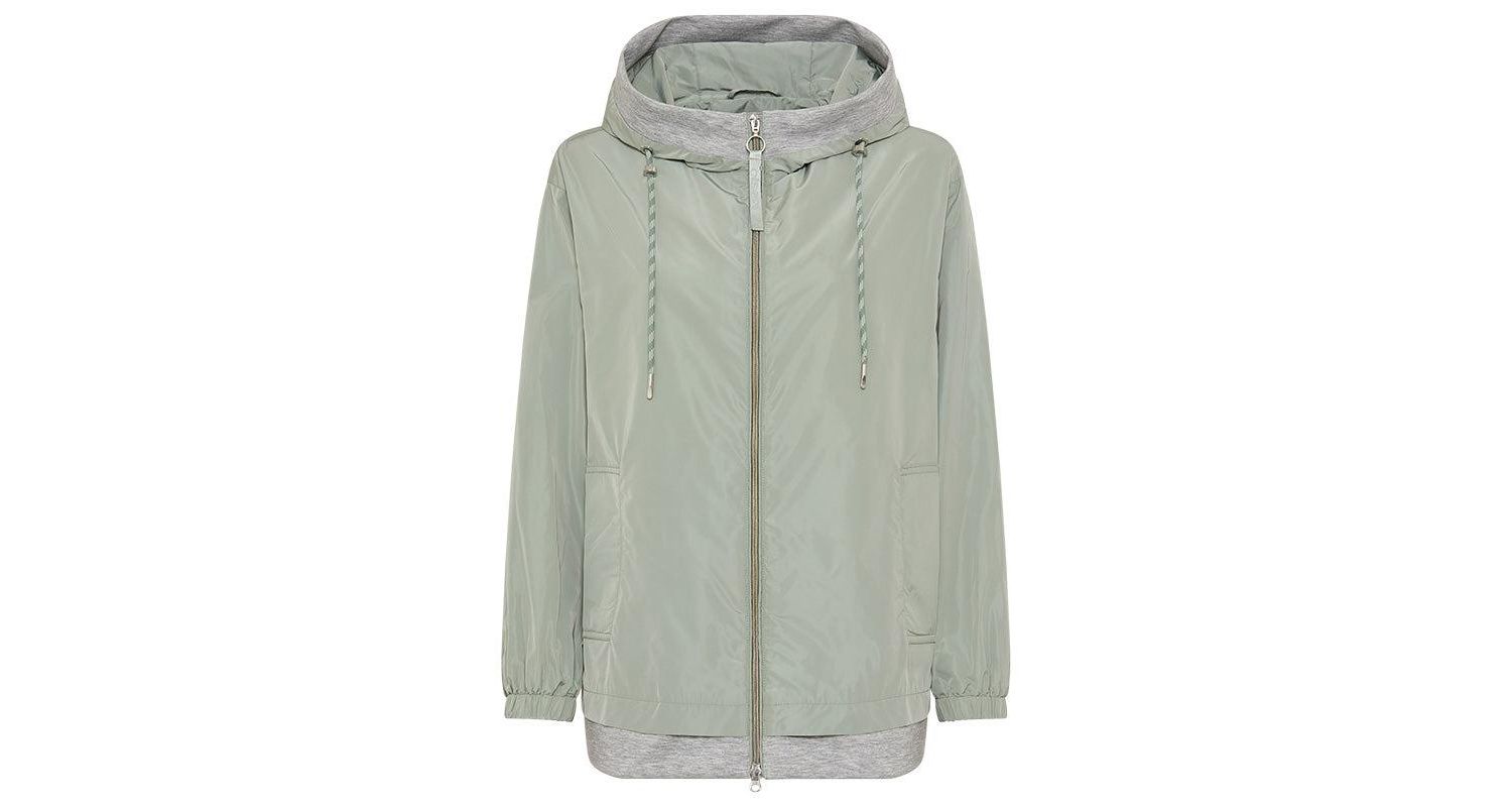 Women's Mixed Media Hooded Jacket