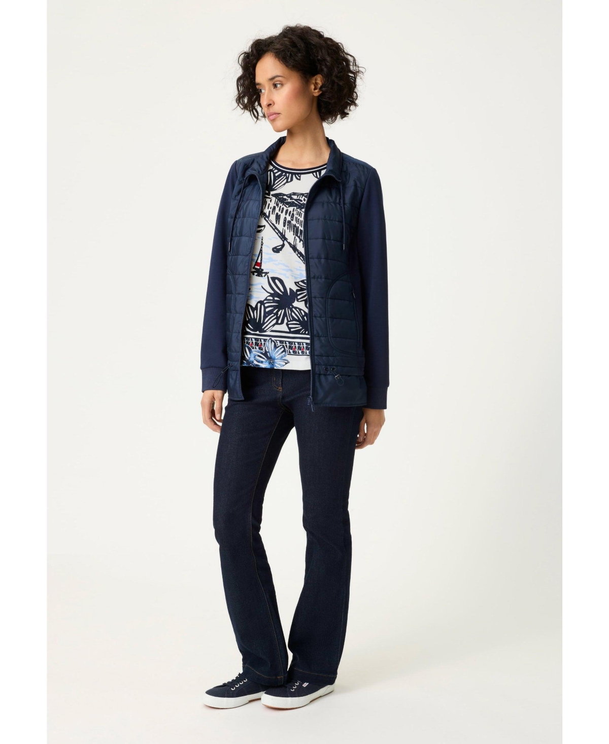 Olsen Women's Riviera Scene Print T-Shirt