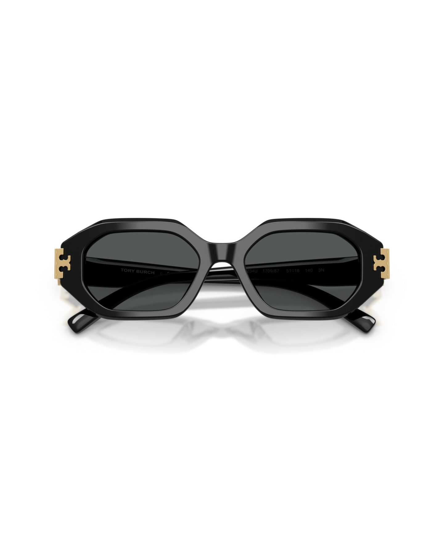 Женские солнцезащитные очки Tory Burch Geometric Sunglasses, TY7234U, цвет: Чёрный — фото 5