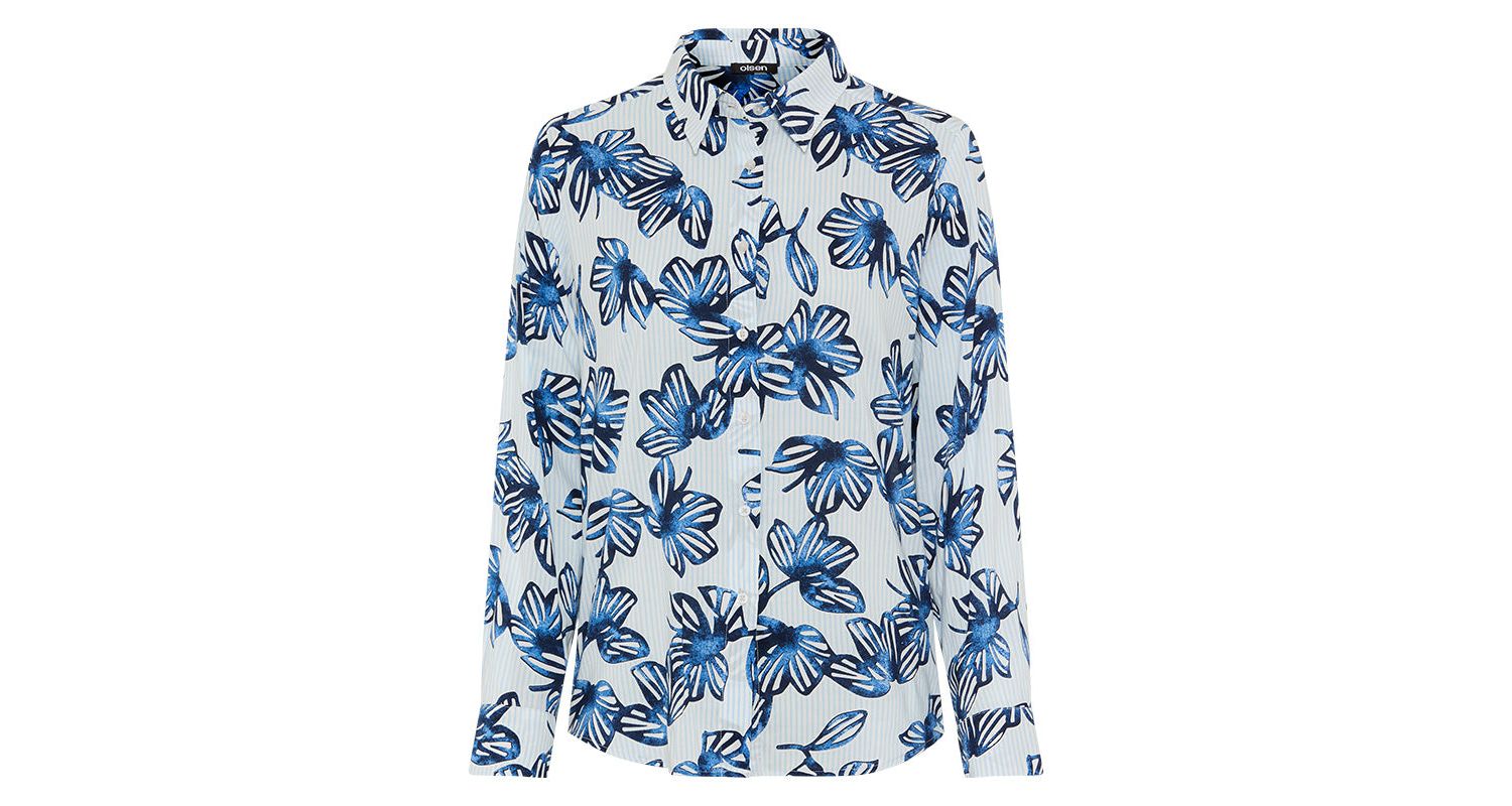 Women's Floral Stripe Shirt