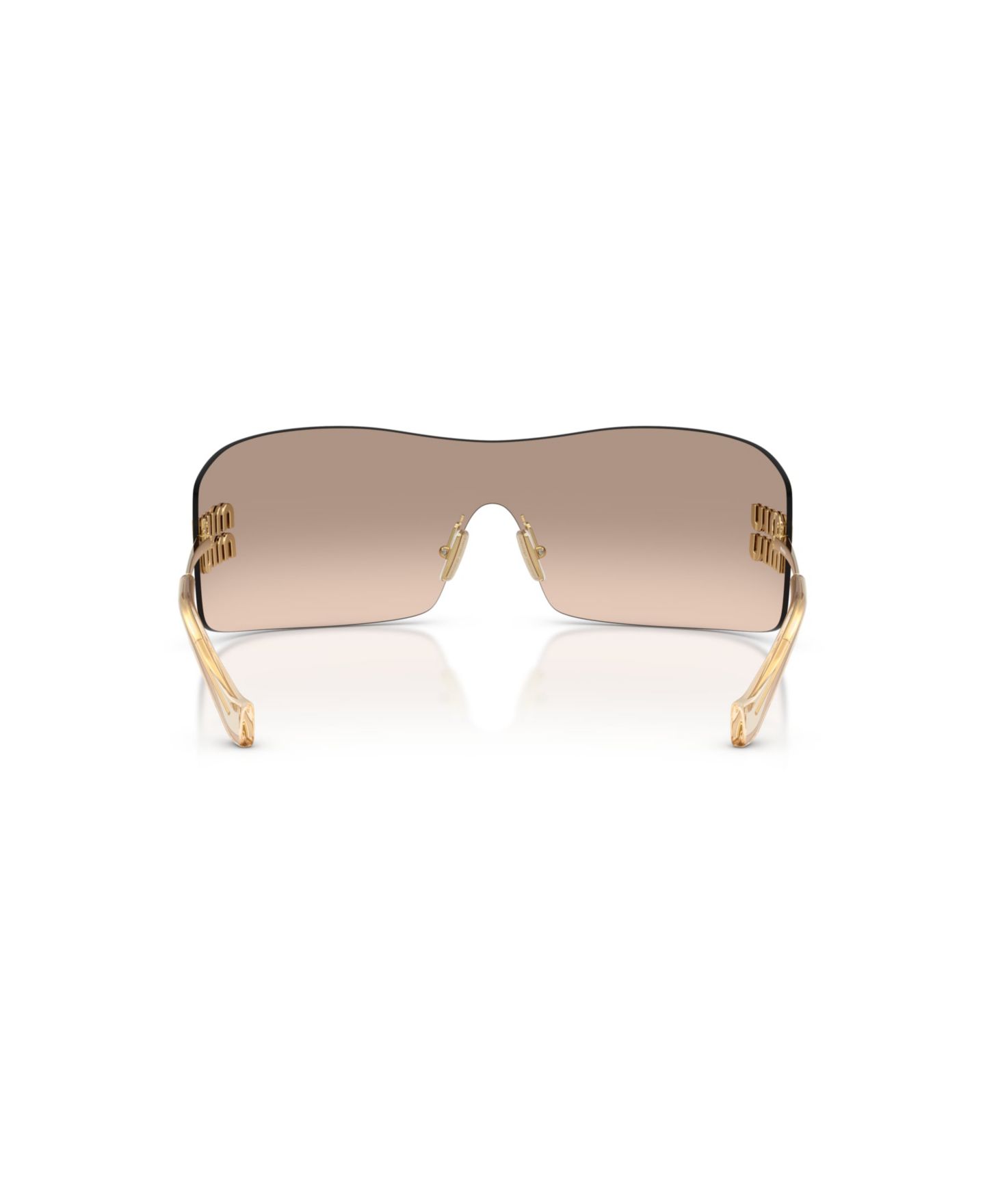 Женские солнцезащитные очки MIU MIU Rectangle Sunglasses, MU B53S, цвет: Золотой — фото 4