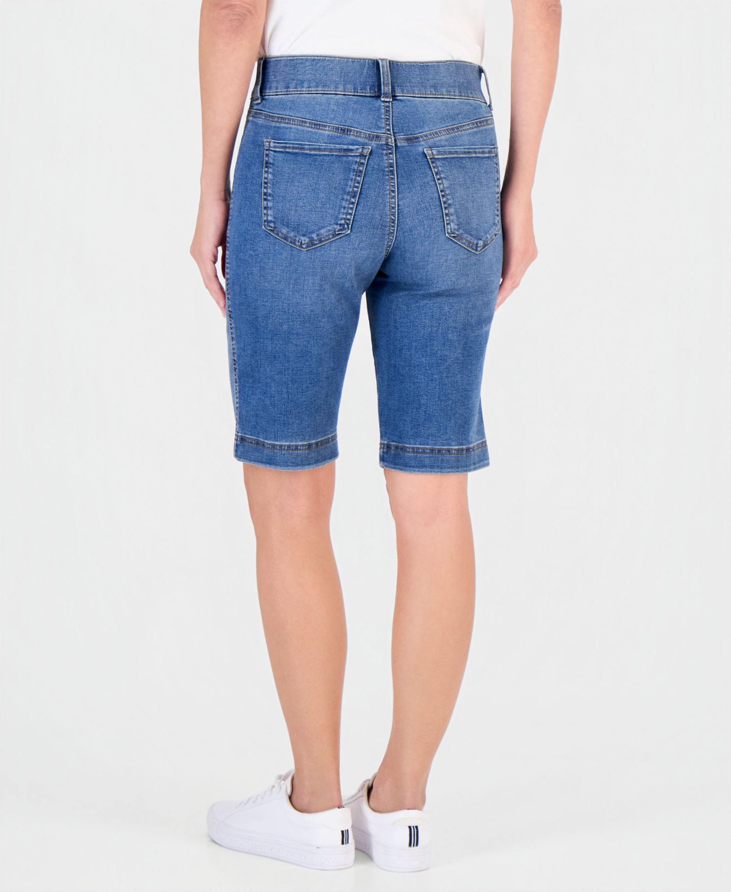 Petite High-Rise Shaping Bermuda Shorts