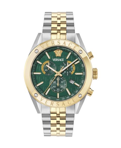 Мужские часы Versace Athletic Two-Tone Stainless Steel Bracelet Watch, 44mm