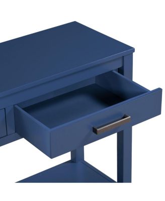 59.1" Farmhouse Console Table with 3 Drawers & Bottom Shelf