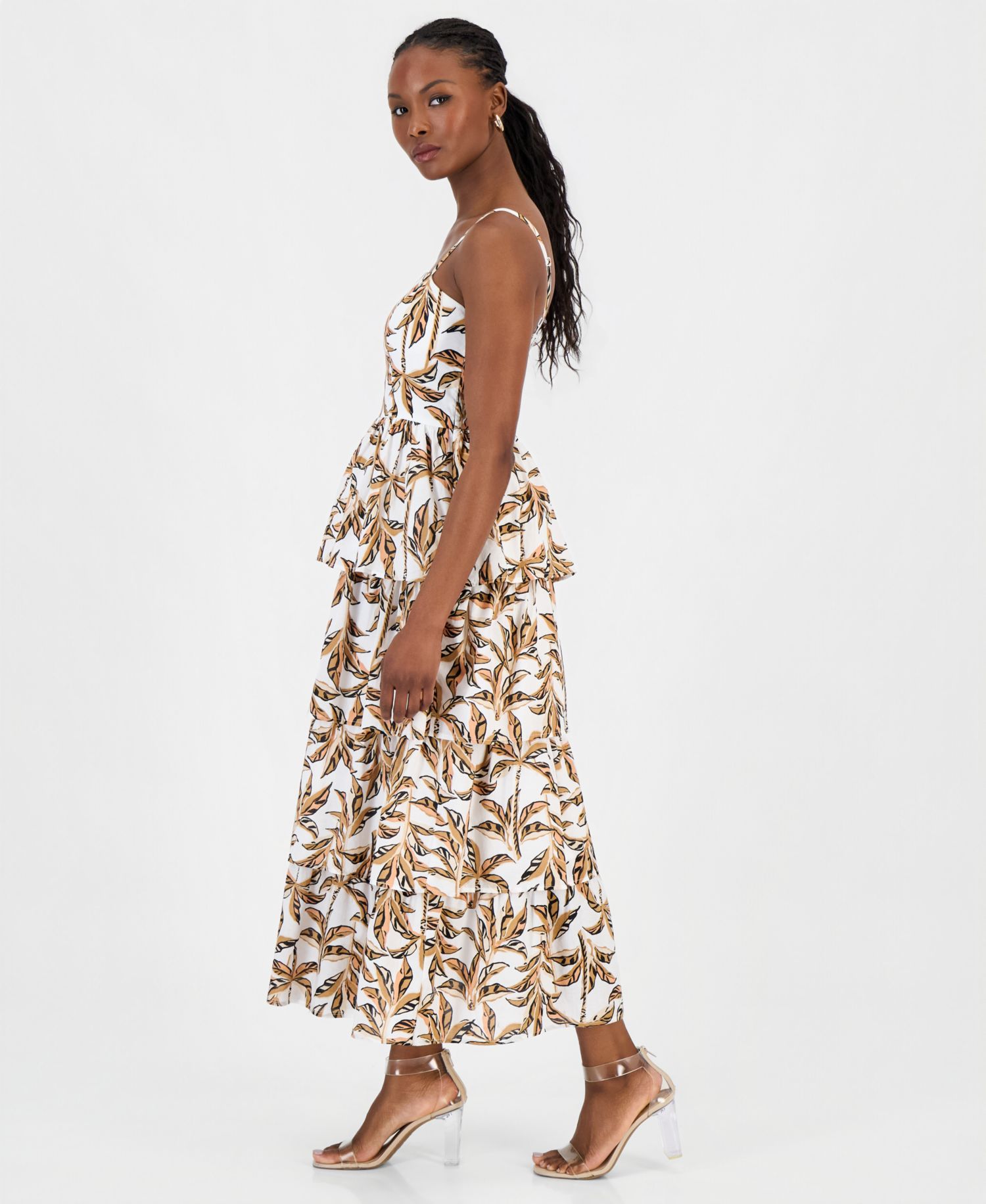 Petite Tiered Woven Dress